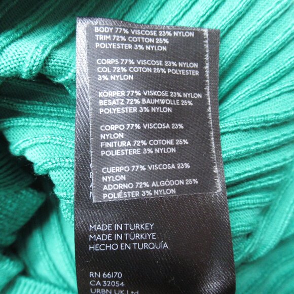 Anthropologie Maeve Layered Twofer Ribbed Cardigan Sweater Kelly Green XL - Picture 9 of 10